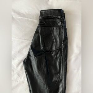 Black leather pants